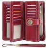 Women’s Wallet Leather Wristlet – RFID Blocking Large Capacity Credit Card Holder with Zipper Pocket, Multiple Compartments & Phone Slot - 4 of 4
