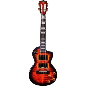 Mahalo Artist Elite Graphics Electric Guitar Tenor Electric Ukulele With Bag Sunburst - 1 of 4