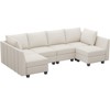 Belffin U-Shaped Modular Sectional – Storage Ottoman System & Pet-Resistant Velvet - 3 of 4