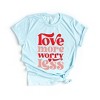 Simply Sage Market Women's Love More Worry Less Short Sleeve Graphic Tee - 2 of 4