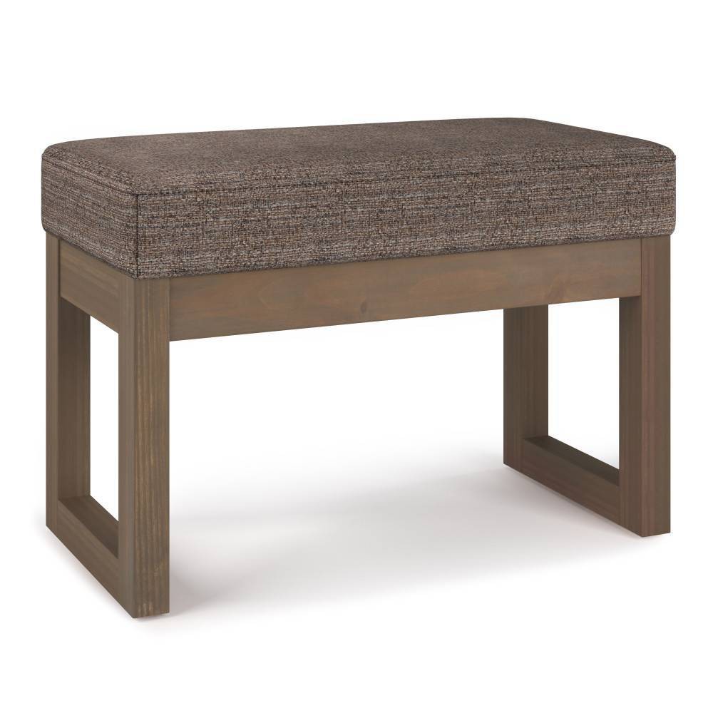 Photos - Pouffe / Bench Small Madison Footstool Ottoman Bench Mink Brown - WyndenHall