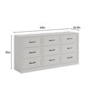 9 Drawer Wide Dresser Organizer with Charging Station, TV Stand - 2 of 4
