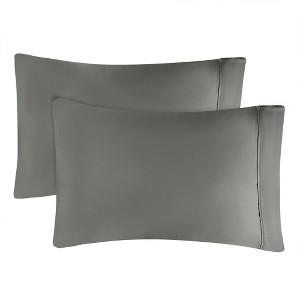 300 Thread Count Rayon From Bamboo Solid Set of 2 Pillowcase Set by Blue Nile Mills - 1 of 4