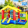 Belatt 8-in-1 Inflatable Waterpark Slide and Trampoline, Backyard Pool Toy Set with Basketball Hoop, Ball Pool and Blower, Backyard Fun - 2 of 4