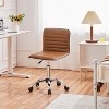 Yaheetech PU Leather Armless Office Chair Desk Chair with Wheels - image 2 of 4