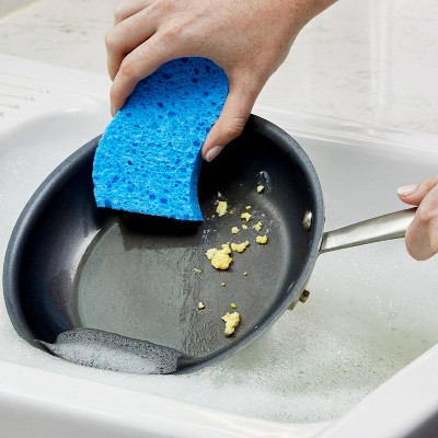 Stay Fresh Blue Non-Scratch Scrub Dots Sponges, 3 Pack