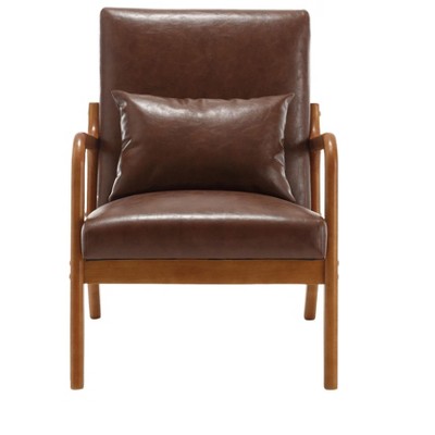NicBex Velvet Accent Chair Modern Lounge Armchair with Pillow and Wood Frame for Bedroom,Living Room