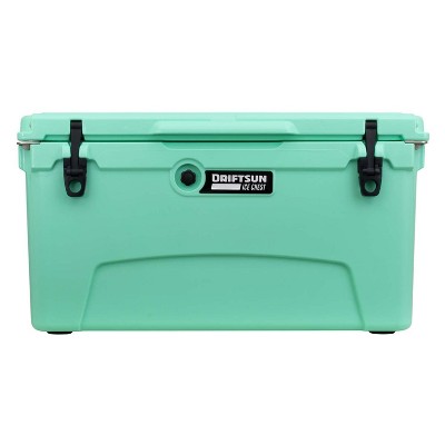  Driftsun Heavy Duty Rotomolded Thermoplastic UV Resistant Portable 75 Quart Insulated Hardside Ice Chest Beverage Cooler, Seafoam Green 