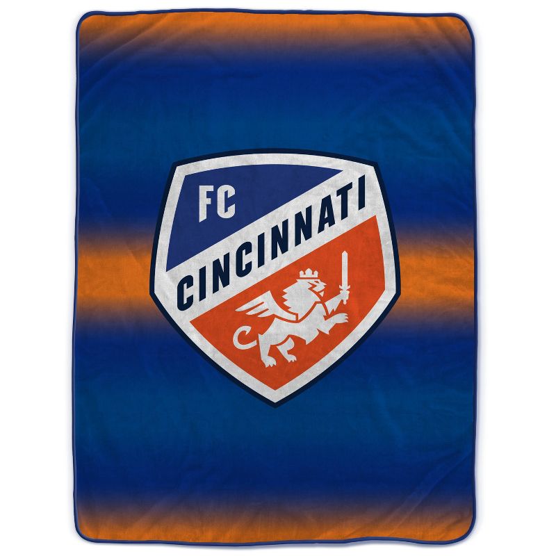 MLS FC Cincinnati Ombre Logo Flannel Fleece Blanket, 1 of 2