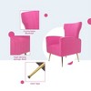 NicBex Velvet Accent Chair,Upholstered Living Room Chairs with High Wingbackrest and Gold Legs,Modern Armchair,Accent Chairs for Living Room - 4 of 4