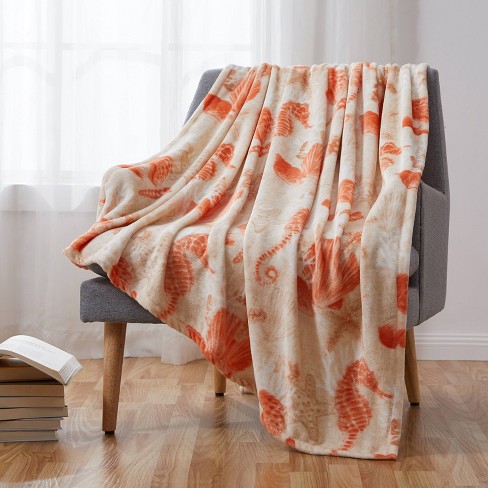 Orange throw best sale blanket target