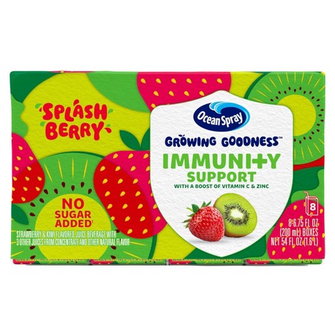 Ocean Spray Growing Goodness Cranberry Strawberry Kiwi Juice Drink -  8pk/6.75 Fl Oz Boxes : Target