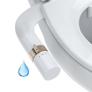 Bidet Attachment for Toilet, Self-Cleaning Dual Nozzle with Adjustable Water Pressure, Rear Wash Toilet Seat Attachment, - 1 of 4
