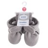 Luvable Friends Baby Cozy Fleece Booties, Heather Gray 2-Piece - 2 of 2
