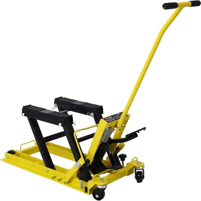 Hydraulic Motorcycle Lift Jack,1500 LBS Capacity ATV Scissor Lift Jack, Portable Motorcycle Lift Table w/Wheels and Handle for Motorcycle ATV UTV