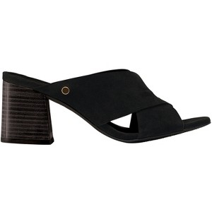 ellos Women's (Wide Widths Available) Suede Block Heel Sandal - 1 of 4