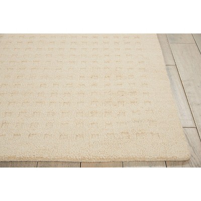 Ivory 5' x 7' Wool Handmade Rectangular Area Rug