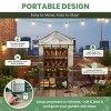 Nature Spring Greenhouse With 4 Shelves, PVC Cover, and Removable Locking Wheels - 19.3" x 63.3" - 4 of 4