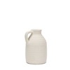 HomeRoots 9" Off White Ceramic Jug Table Vase - 4 of 4