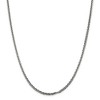 Black Bow Jewelry 3.25mm, Sterling Silver Antiqued Solid Spiga Chain Necklace - 3 of 4