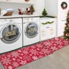 Washable 17x29In+17x47In Floor Cover for Living Room Bathroom Red Christmas Snow Low Pile Floor Mats Non Slip Kitchen Mat Easy Cleaning Mat - 2 of 4