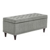 Hartley Tufted Storage Bench Heathered Weave - Inspire Q - 2 of 4