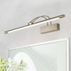 Dewdrop LED Picture Light for Wall Art, Adjustable Brushed Nickel Frame Lighting - 2 of 4