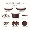 Carote 10pc Ceramic Nonstick Cookware Set with Detachable Handle - 4 of 4
