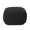 Bean Bag Ottoman Modern Handcrafted Cotton Pouf for Living Room or Bedroom Seating 20.5"-3irtyhousy - 3 of 4