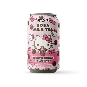 A-Sha Foods USA Hello Kitty Brown Sugar Boba Milk Tea - 10.5 fl oz - 1 of 4