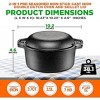 NutriChef 2-in-1 Pre-Seasoned Non-Stick Cast Iron Double Dutch Oven and Skillet Lid - 2 of 4