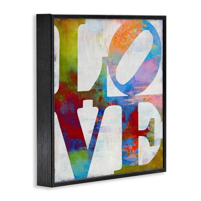 Colorful Abstract Love Quote Canvas Print, 12" x 12"