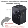 Wikineon Travel Adapter, Universal All in One Worldwide Travel Adapter 2 USB-A Charging Ports Wall Charger AC Power Plug Adapter for USA EU UK AUS - 3 of 4