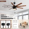 Sofucor 66 Inch Ceiling Fans with Lights and Remote Large 6-Speed 3-Timer Farmhouse Ceiling Fan Noiseless Reversible DC Motor Glass Lampshade - 2 of 4