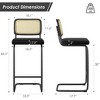 Infurnic Counter and Bar Stools, Modern Upholstered Bar Stools Set with Sturdy Legs, for Kitchen and Dining Room, 2PCS, Black, 17.7"*18.9"*42.5" - 4 of 4