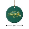 North Dakota State University Porcelain Holiday Christmas Tree Ornament - 3 of 4