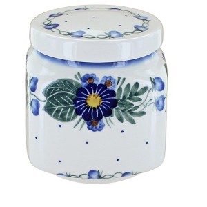 Blue Rose Polish Pottery 31B WR Unikat Medium Canister - 1 of 1