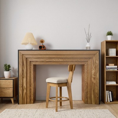 FURNIinspire Console Tables 47 Inch Modern Wood Console Table, Narrow Entryway Table, Hallway Accent Table, Home Decor, Brown, 9"*47.2"*31.5"