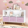 KTMBDW Kids Bookcase with Collapsible Fabric Drawers, Children's Book Display, Toy Storage Cabinet Organizer for Living room, Children's Room - 2 of 4