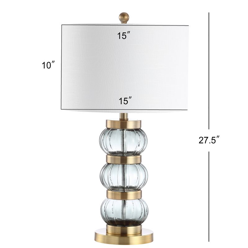 27.5&#34; Glass/Metal Linna Table Lamp (Includes LED Light Bulb) Gold - JONATHAN Y, 5 of 8