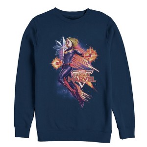 Men's Marvel Captain Marvel Retro Video Game Star Sweatshirt - 1 of 3