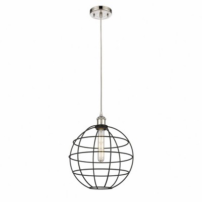 Lake Placid - 1 Light Cord Hung Pendant In Industrial Style-14.5 Inches Tall and 12 Inches Wide