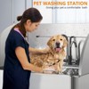 Dog Bath Tub, Dog Washing Station Stainless Steel - Leak-Proof Grooming Tub with Folding Ramp Non-Slip Grate Faucet Sprayer Drain Kit - 2 of 4