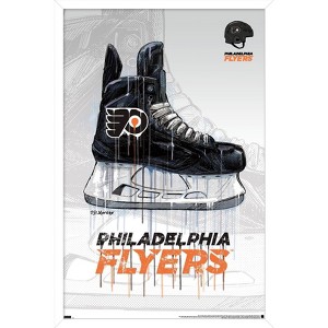 Trends International NHL Philadelphia Flyers - Drip Skate 21 Framed Wall Poster Prints - 1 of 4