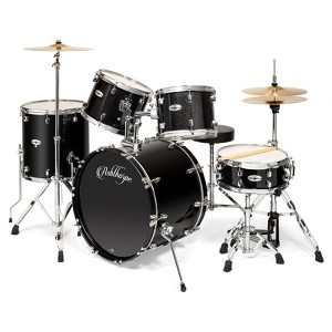 Ashthorpe 5-Piece Professional Adult Drum Set with Remo Drumheads and Premium Brass Cymbals - 1 of 4