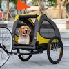 Aosom Dog Bike Trailer, Pet Bike Wagon with Hitch Coupler, Quick Release Wheels, Reflectors, Flag, Pet Travel Carrier for Medium Dogs - 2 of 4