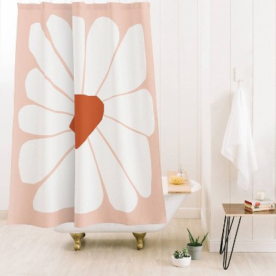 Beshka Kueser Abstract Collage Flower Shower Curtain White - Deny Designs