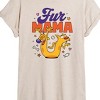Women's - Catdog - Cat Dog Fur Mama Oversized Graphic T-Shirt - 2 of 4