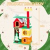 SEVOBAL Pet Tower 56in Christmas Themed Plush Cat Tree Multi-level Cat Tower with Cat Condos, Large Cat Pet Activity Center, Green, 15.8"*11.8"*23.6" - 3 of 4
