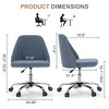 Grungis Office Chair with  with Wheels,Modern Fabric Armless Desk Chair for Adult,Student - 3 of 4
